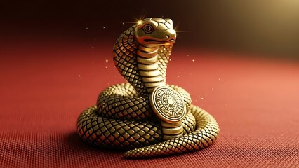 Golden Cobra Statue
