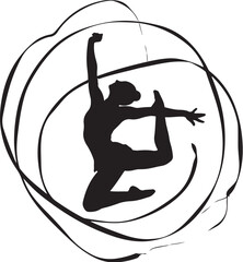 rhythmic gymnast vector