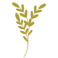 Bouquet of red flowers on a floral vector background with natural leaves and decorative spring elements