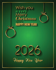 2026 Happy New Year and merry christmas background for your seasonal invitations, festive posters, greetings cards.