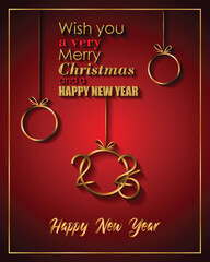 2026 Happy New Year and merry christmas background for your seasonal invitations, festive posters, greetings cards.