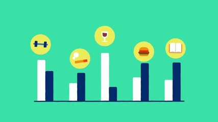 Fitness and Health Infographic with Exercise Icons - Powered by Adobe