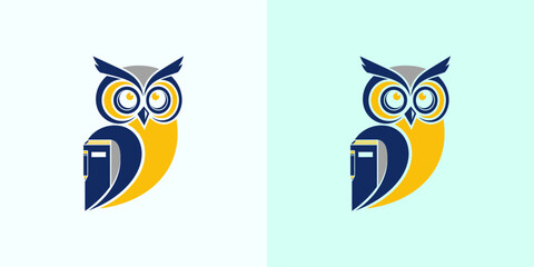 Stylish Owl Logo Design Modern Geometric Illustration