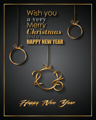 2026 Happy New Year and merry christmas background for your seasonal invitations, festive posters, greetings cards.