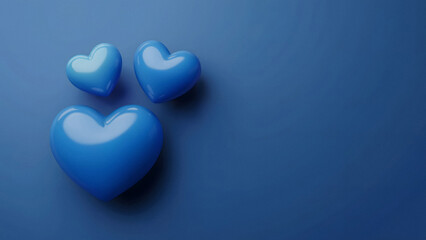 Obraz premium Express your heartfelt emotions with these cute blue hearts and plenty of space to add your own message