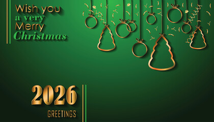 2026 Merry Christmas background for your seasonal invitations, festival posters, greetings cards.
