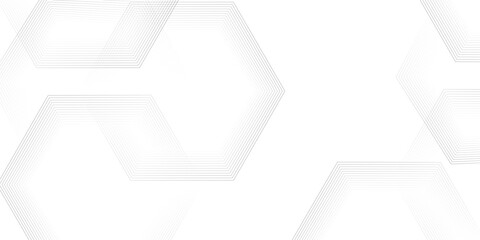 Abstract white hexagonal geometric background with shadow. white background Futuristic blue neon honeycombs. Modern technology design. Vector illustration.	