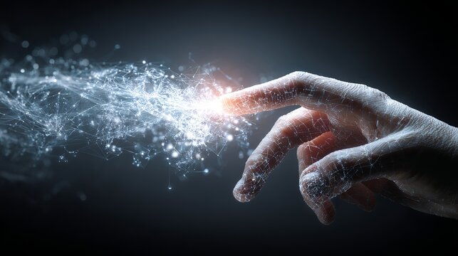 Experience the future of digital connectivity with a human touch in a stunning, modern technology concept for innovative solutions