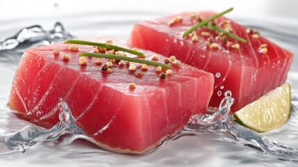 Fresh sushi ingredients gourmet kitchen food photography bright lighting close-up culinary art