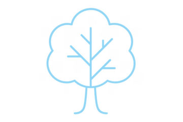 Tree line art drawing representing nature and environment