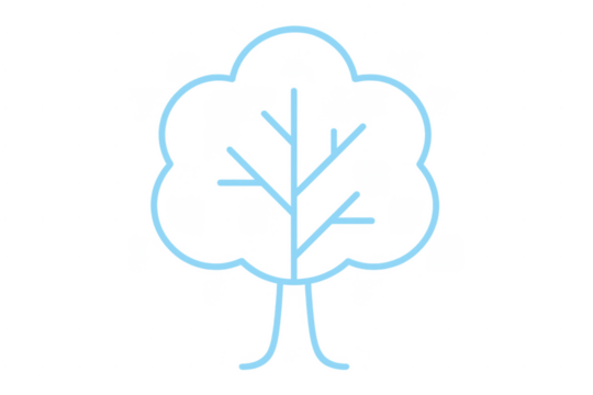 Tree line art drawing representing nature and environment - Powered by Adobe