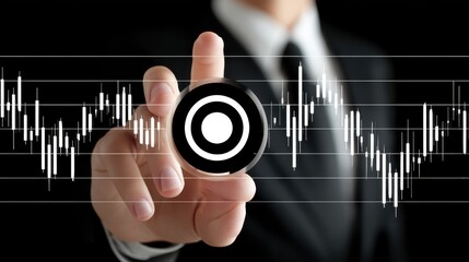 Corporate office data visualization trends analyzing financial insights in digital environments