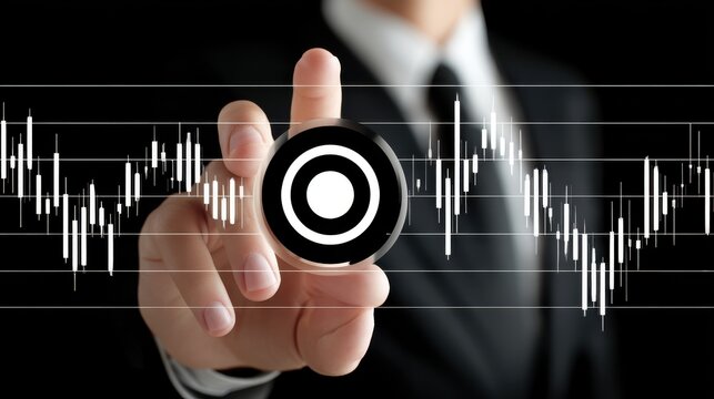 Corporate office data visualization trends analyzing financial insights in digital environments