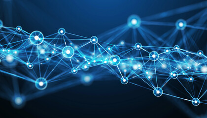 Abstract Network: A vibrant abstract illustration of a connected network, symbolizing the interconnectedness of data and communication in a digital world.