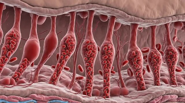 Microscopic View Of Retinal Rod Cells Capturing Light And Transmitting Signals for Vision and Ocular Health Awareness