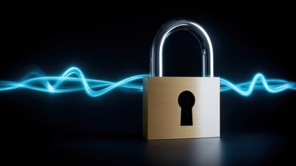 Security lockdown event protecting data digital space visual representation modern technology