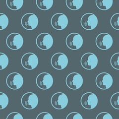 Sound voice seamless pattern isolated on white background