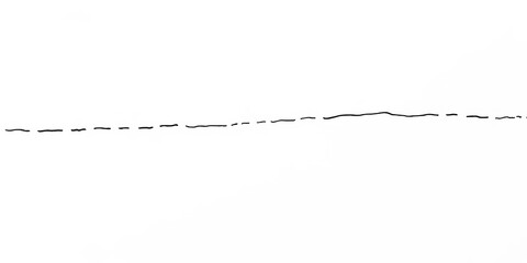 A dashed, irregular line drawn in black ink on white paper,  modern,  abstract