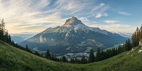 Fototapeta premium Coconut tree in a tropical landscape, emphasizing seasonal change and erosion risk