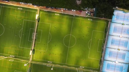 Aerial View of Xiangmihu Football Stadium, Futian, Shenzhen at Night
- Powered by Adobe
