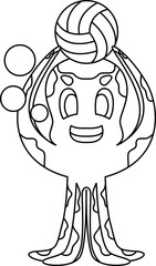 Octopus Volleyball player Volleyball Sports Animal Vector Graphic Art Illustration