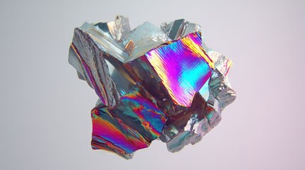 Abstract Colorful Crystal Cluster