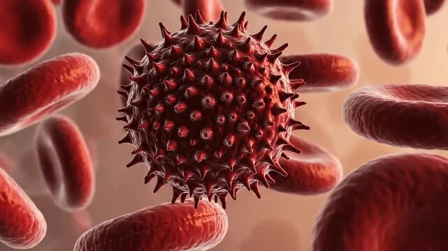 Realistic Red Blood Cells Floating in Plasma with Microscopic Detail Blood Cells and Immune System Visualization for Medical Research and Healthcare Concepts
