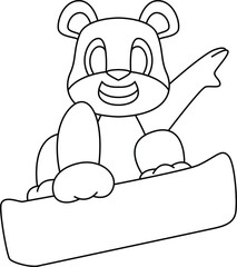 Bear Snowboarder Snowboard Winter sports Animal Vector Graphic Art Illustration
