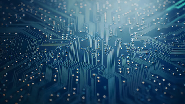 Modern technology background with intricate circuit patterns for innovative tech solutions and futuristic designs - Powered by Adobe