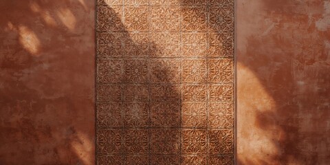 Terracotta background used for text layout in graphic design projects, background for editorial headers