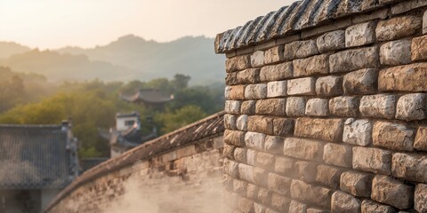A vivid sunset with red and orange hues reflecting on a tranquil lake, emphasizing natural beauty and seasonal change