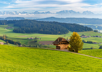 Idyllic  Landscape The Swiss