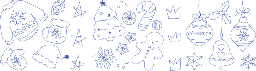 Summer vacation doodle style illustration set. A collection of hand-drawn illustrations depicting various elements and activities associated with summer holidays and vacations.