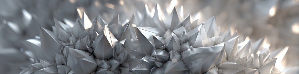 Obraz premium Pale silver cones with brushed matte finish and soft diffused reflections