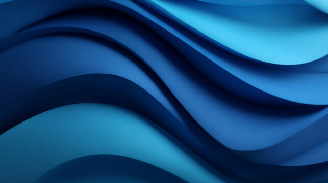A 3D-rendered wavy blue pattern offering a smooth, flowing visual effect.