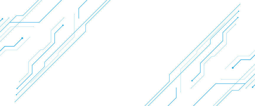 Digital techno circuit line networked technology background in abstract vector png..	