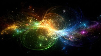 Abstract Colorful Space Galaxy Design