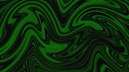 Liquid marble art or abstract fluid art in shades of green and black