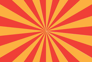 Bright red sunburst abstract background.
