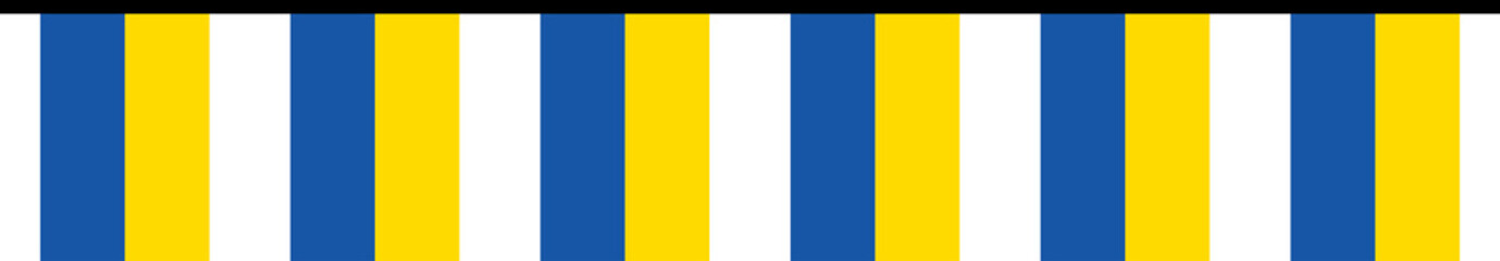 Seamless flag of Ukraine party bunting border. Flat design illustration.