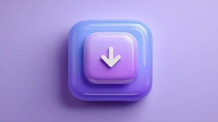 Download button for user interface design element with a modern and professional look in a vibrant purple color palette