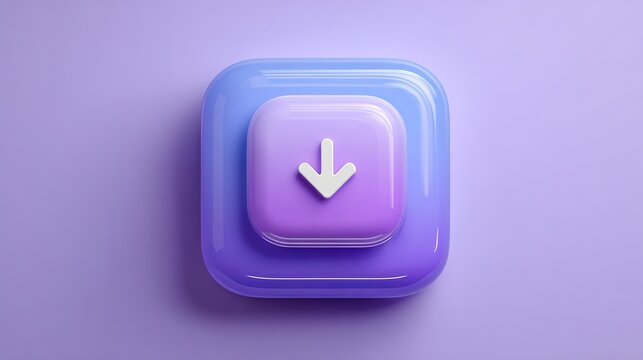 Download button for user interface design element with a modern and professional look in a vibrant purple color palette