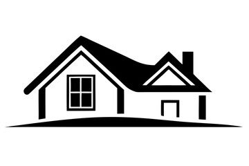 Home silhouette vector, home icon black symbol
