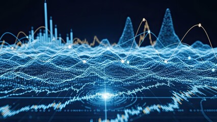 Visualize future trends with this dynamic data analysis background, perfect for professional presentations and insightful visualizations of complex financial information.