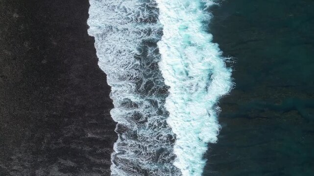 Ocean Symphony of Breaking Waves captured wit a drone
