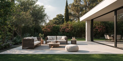 Obraz premium Winter scene of a multi-family house front door and steps, emphasizing seasonal weather effects