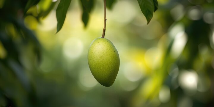 Close-up of ripe chocolate fruit on tree, emphasizing natural harvest for food production, World Food Day