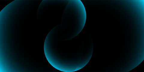 Blue planet Neptune, silhouette on a black background. 3d rendering © aam