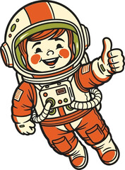 Fototapeta premium the space explorer on white background