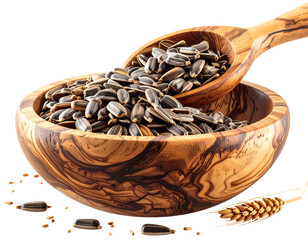 Realistic Farmhouse Sunflower Seed Close-Up PNG
